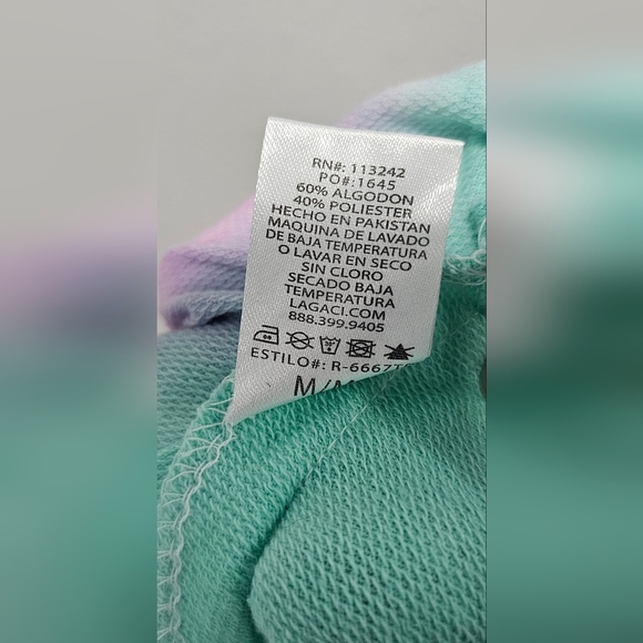 Lagaci Tye Dye Terry Dress Swimsuit Cover Summer Pink Green Orange Med - Picture 8 of 11